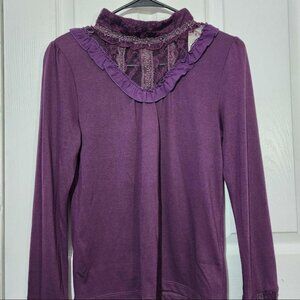 Vintage Purple Axes Femme Lace Top